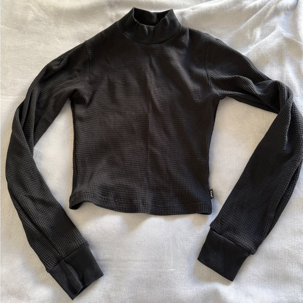 TNA Waffle Thermal Mockneck Size S black